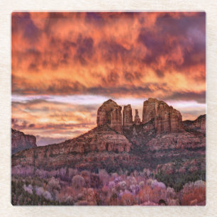 Dessous-de-verre En Verre La gloire du matin rose