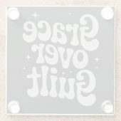 Dessous-de-verre En Verre La grâce sur la culpabilité (Dos)