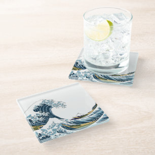 Dessous-de-verre En Verre La Grande Vague au large de Kanagawa