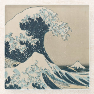 Dessous-de-verre En Verre La grande vague outre de Kanagawa