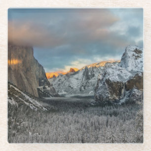 Dessous-de-verre En Verre La marque de l'hiver