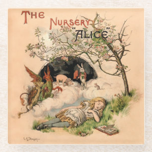 Dessous-de-verre En Verre La Nursery Alice 1890 Couverture Vintage Wonderlan
