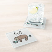 Dessous-de-verre En Verre La paresse indique le froid (Incliné)