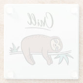 Dessous-de-verre En Verre La paresse indique le froid (Dos)