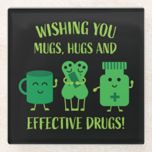 Dessous-de-verre En Verre La reprise de la santé se porte bien bientôt