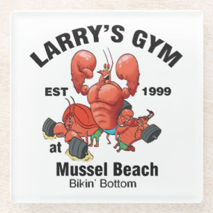 Dessous-de-verre En Verre La salle de sport de Larry à Mussel Beach