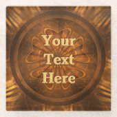 Dessous-de-verre En Verre La sculpture sur bois (Devant)