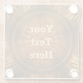 Dessous-de-verre En Verre La sculpture sur bois (Dos)