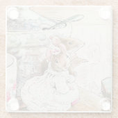 Dessous-de-verre En Verre "La souris écoutée au talon" par Beatrix Potte (Dos)