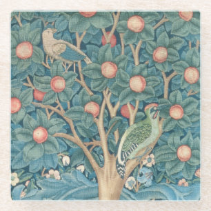 Dessous-de-verre En Verre La tapisserie de pivert, détail des piverts