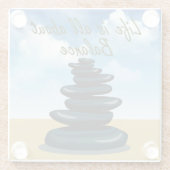 Dessous-de-verre En Verre La vie, c'est l'équilibre (Dos)