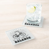 Dessous-de-verre En Verre La vie, c'est l'équilibre (Incliné)