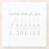 Dessous-de-verre En Verre La vie, c'est l'équilibre de l'inspiration de moti (Dos)