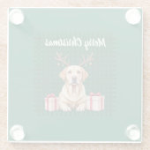 Dessous-de-verre En Verre Labrador Reindeer (Dos)