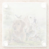 Dessous-de-verre En Verre Labrador Retrivers avec faisan, Art (Dos)