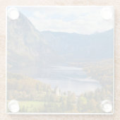 Dessous-de-verre En Verre Lac Bohinj en Slovénie en automne (Dos)