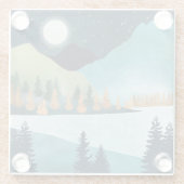 Dessous-de-verre En Verre Lac Moonrise (Dos)