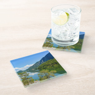 Dessous-de-verre En Verre Lac pittoresque et Ciel bleu