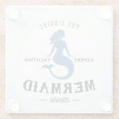 Dessous-de-verre En Verre L'affiche de sirène de chant (Dos)