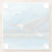 Dessous-de-verre En Verre L'Aigle de Bald (Dos)