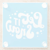 Dessous-de-verre En Verre Laisser neiger hiver design (Dos)