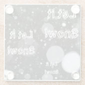 Dessous-de-verre En Verre Laisser neiger sur un Arrière - plan neigeux (Dos)