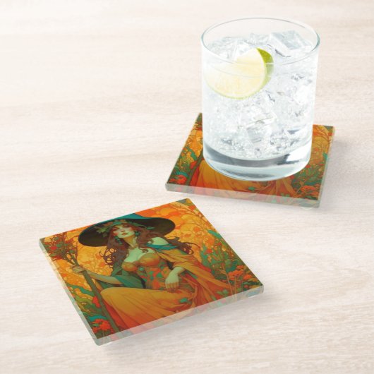 Dessous-de-verre En Verre Lammas Art Nouveau (Incliné)