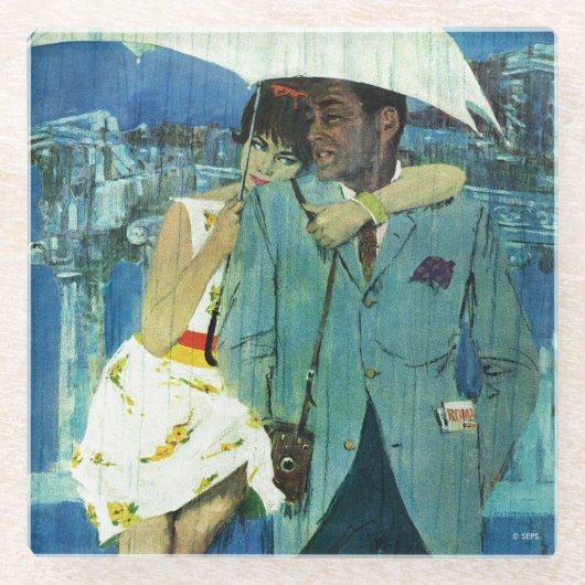 Dessous-de-verre En Verre L'amour arrive à Miss Lucas (Devant)