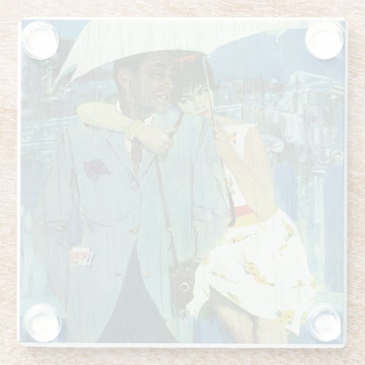 Dessous-de-verre En Verre L'amour arrive à Miss Lucas (Dos)