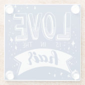 Dessous-de-verre En Verre L'amour est dans les cheveux (Dos)