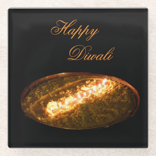 Dessous-de-verre En Verre Lampe à beurre tibétain (Devant)