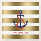 Dessous-de-verre En Verre L'Anchor bleu (Devant)