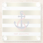 Dessous-de-verre En Verre L'Anchor bleu (Dos)