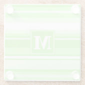 Dessous-de-verre En Verre Landes vertes de chaux monogrammes (Dos)