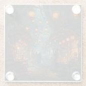 Dessous-de-verre En Verre Lanternes de l'Allée Oubliée (Dos)