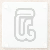 Dessous-de-verre En Verre Lao / Laos Numéro Trois / 3 / ໓ (Sam) Laotien (Dos)