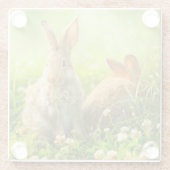 Dessous-de-verre En Verre Lapins de Pâques (Dos)