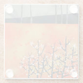 Dessous-de-verre En Verre L'art paysager orange brûlé (Dos)