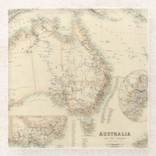 Dessous-de-verre En Verre L'Australie et la Nouvelle Zélande