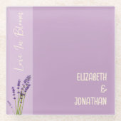 Dessous-de-verre En Verre Lavender Love Mariage (Devant)