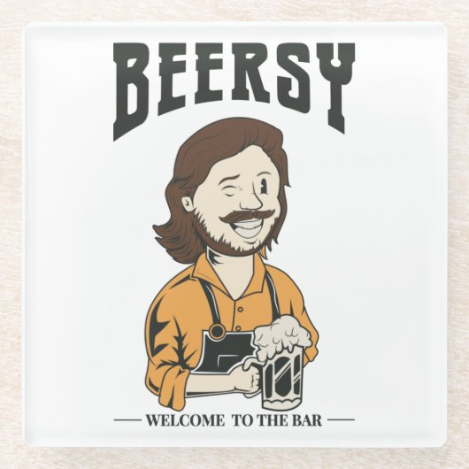 Dessous-de-verre En Verre Le barman (Devant)