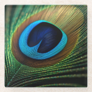 Dessous-de-verre En Verre Le bijou de Peacock