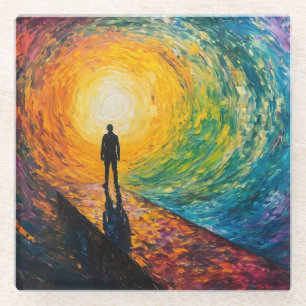 Dessous-de-verre En Verre Le bord de la dimension