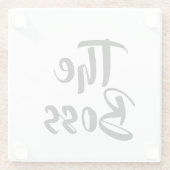 DESSOUS-DE-VERRE EN VERRE LE BOSS (Dos)