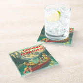 Dessous-de-verre En Verre Le Canoë Est Un Plaisir Familial