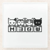 DESSOUS-DE-VERRE EN VERRE LE CHATS M30W 8 BITS (Devant)