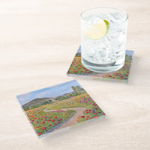 Dessous-de-verre En Verre Le chemin coloré