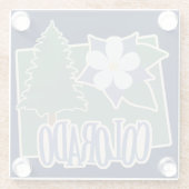 Dessous-de-verre En Verre Le Colorado vert Columbine (Dos)