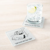 Dessous-de-verre En Verre Le conducteur dit du fromage en passant une caméra (Incliné)