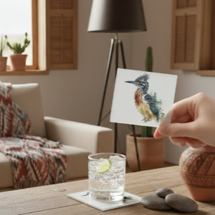 Dessous-de-verre En Verre Le coureur peint, coureur d'aquarelle